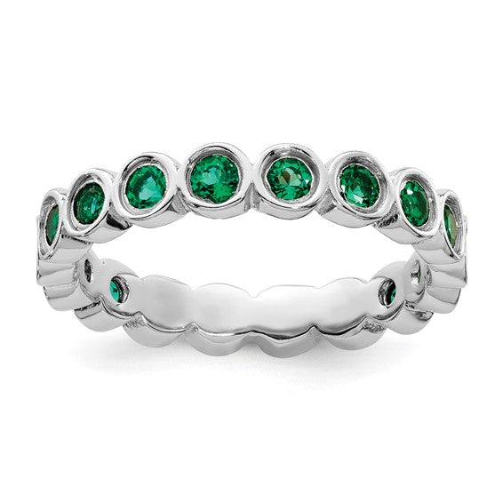 Sterling Silver Stackable Birthstone Ring – 1.44 CTW Natural or Lab Grown – Sizes 6, 7 & 8