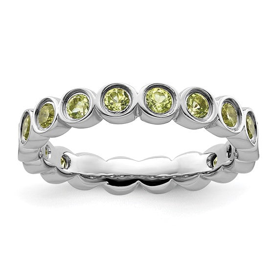 Sterling Silver Stackable Birthstone Ring – 1.44 CTW Natural or Lab Grown – Sizes 6, 7 & 8