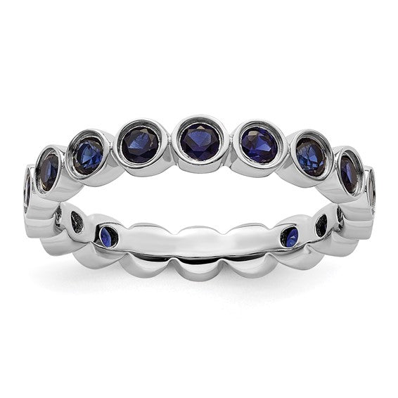 Sterling Silver Stackable Birthstone Ring – 1.44 CTW Natural or Lab Grown – Sizes 6, 7 & 8