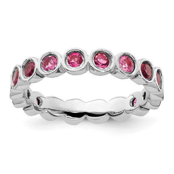 Sterling Silver Stackable Birthstone Ring – 1.44 CTW Natural or Lab Grown – Sizes 6, 7 & 8