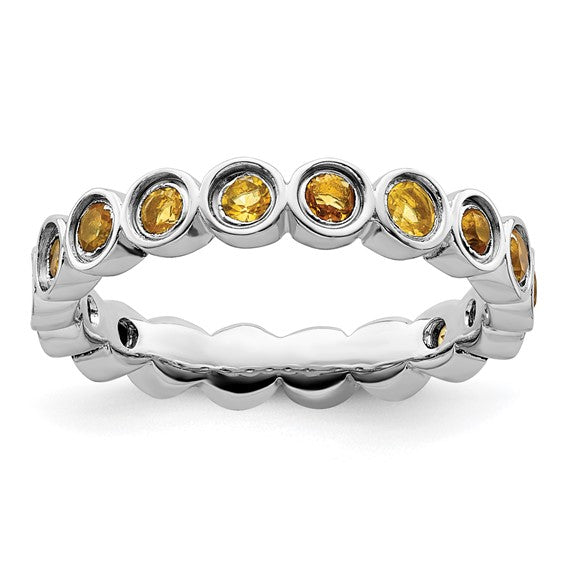 Sterling Silver Stackable Birthstone Ring – 1.44 CTW Natural or Lab Grown – Sizes 6, 7 & 8