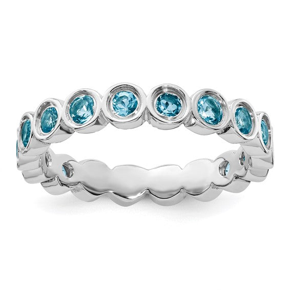 Sterling Silver Stackable Birthstone Ring – 1.44 CTW Natural or Lab Grown – Sizes 6, 7 & 8