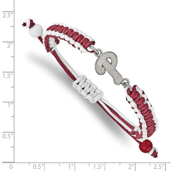 Philadelphia Phillies Stainless Steel Adjustable Cord Bracelet