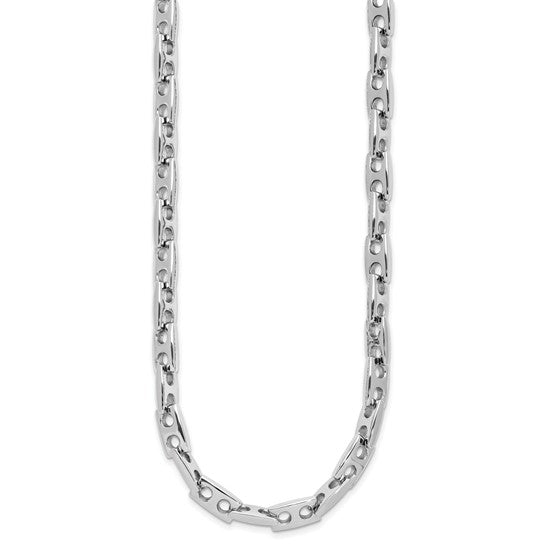 Men's Stainless Steel Solid Link Necklace & Bracelet Set for Men – 22" Necklace & 8.5" Bracelet