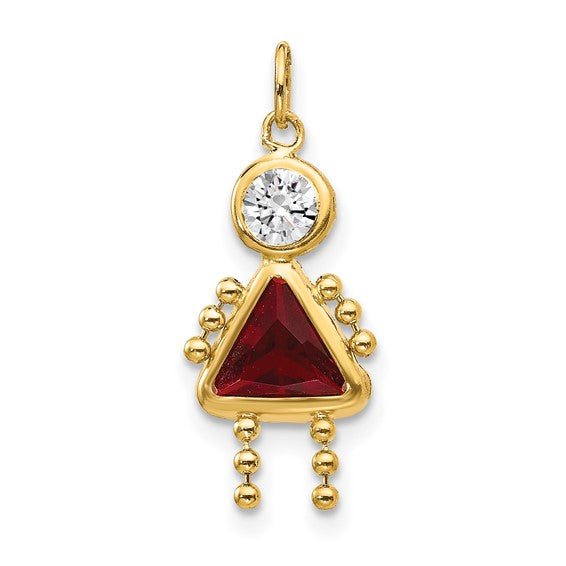 Birthstone Charms for Girls – 14K Gold , Choose Your Month