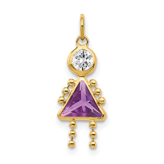 Birthstone Charms for Girls – 14K Gold , Choose Your Month