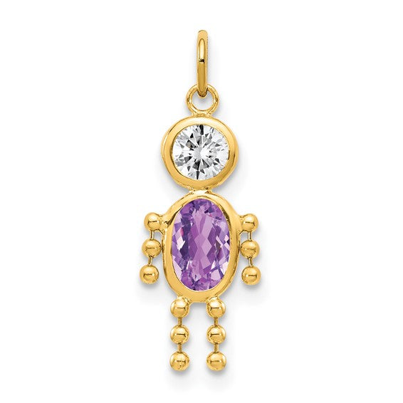 Birthstone Charms for Boys – 14K Gold, Choose Your Month