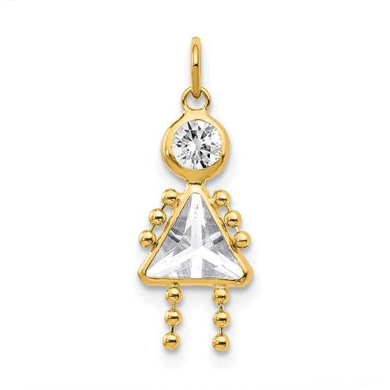 Birthstone Charms for Girls – 14K Gold , Choose Your Month