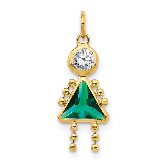 Birthstone Charms for Girls – 14K Gold , Choose Your Month