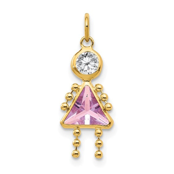 Birthstone Charms for Girls – 14K Gold , Choose Your Month
