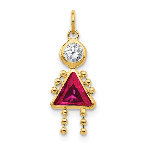 Birthstone Charms for Girls – 14K Gold , Choose Your Month