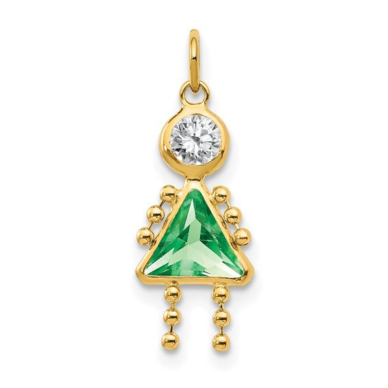 Birthstone Charms for Girls – 14K Gold , Choose Your Month