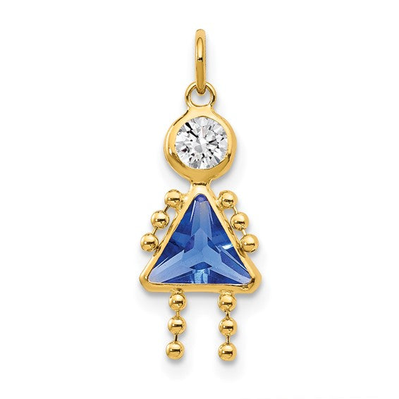 Birthstone Charms for Girls – 14K Gold , Choose Your Month