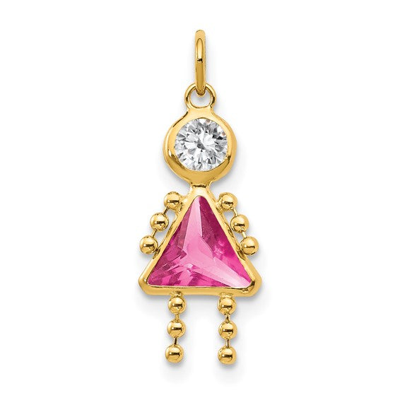 Birthstone Charms for Girls – 14K Gold , Choose Your Month