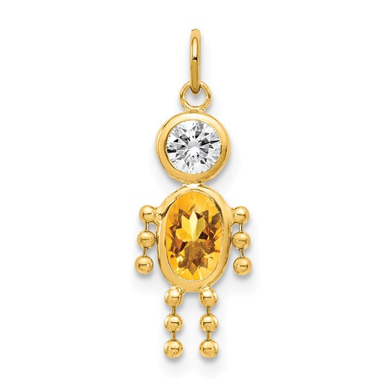 Birthstone Charms for Boys – 14K Gold, Choose Your Month