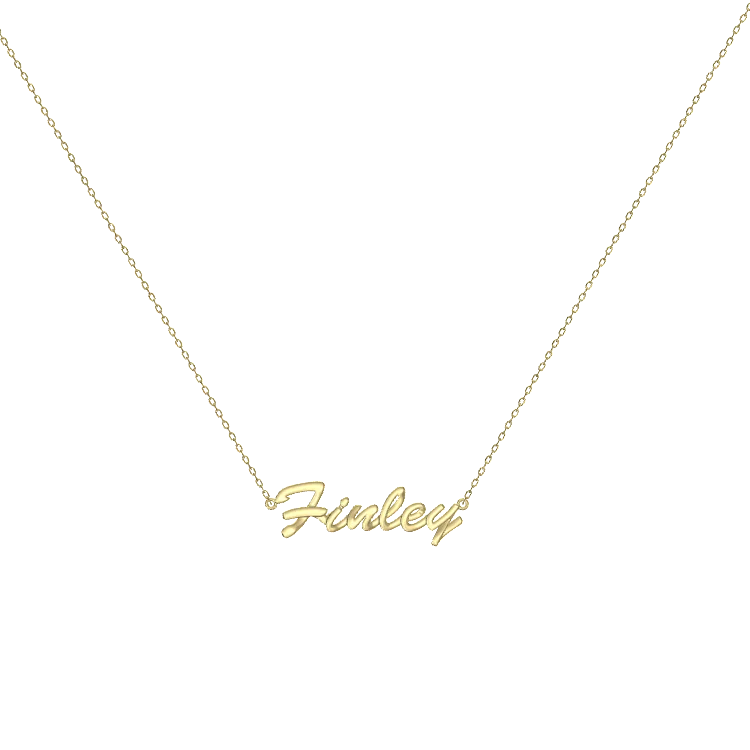 Rhodium Plated Classic Name Necklace SN020R