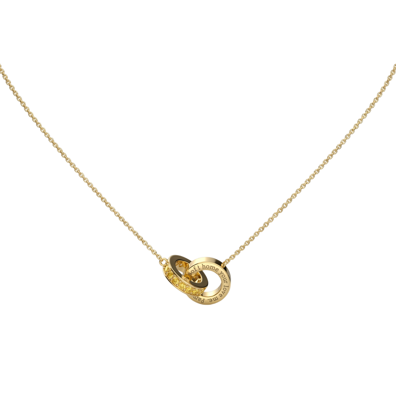 Infinite Linked Circle Necklace – November Birthstone