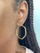 14K Gold Hexagon Shaped Hoop Earrings, 2mm Thick (20-30mm) - LooptyHoops