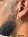 14k White Gold Hinged Huggie Hoop Earrings (3mm) 1/2 inch (12mm) - LooptyHoops