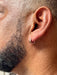 14K Rose Gold Wide Hinged Huggie Hoop Earrings, .43 in (11mm) (7mm Wide) - LooptyHoops
