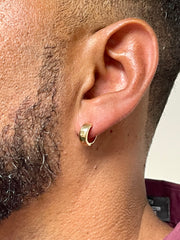 14k Yellow or Rose Gold Hinged Huggie Hoop Earrings (5mm), 1/2 inch (13mm) - LooptyHoops