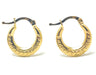 14k Yellow Gold Diamond Cut Click-down Hoop Earrings (2mm), All Sizes - LooptyHoops