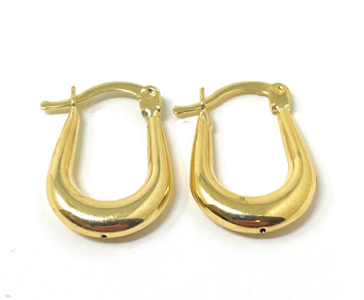 14K Gold Small Oval Hoops - LooptyHoops