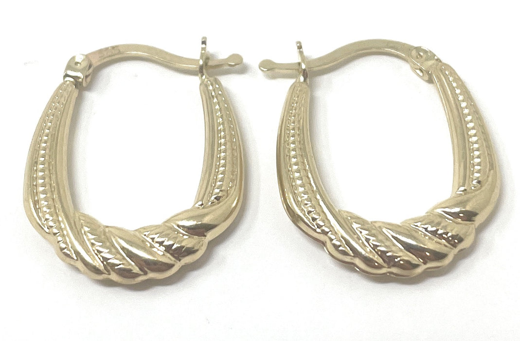 14K Gold Small Oval Hoops - LooptyHoops