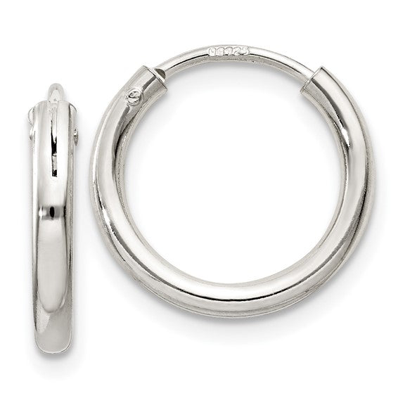 Sterling Silver Hoop Earring - Silver