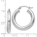 Sterling Silver Rhodium-plated 4mm Round Hoop Earrings - LooptyHoops