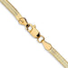 14K Yellow Gold 3mm Silky Herringbone Necklace - LooptyHoops