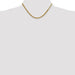 14K Yellow Gold 3mm Silky Herringbone Necklace - LooptyHoops