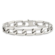 Stainless Steel Polished Open Link 8.5in Bracelet - LooptyHoops