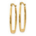 14k Yellow Gold Polished 2.25mm Thick Rectangle Hoop Earrings, 33mm - LooptyHoops