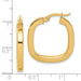 14K Yellow Gold Square Hoop Earrings, 3mm Thick - LooptyHoops