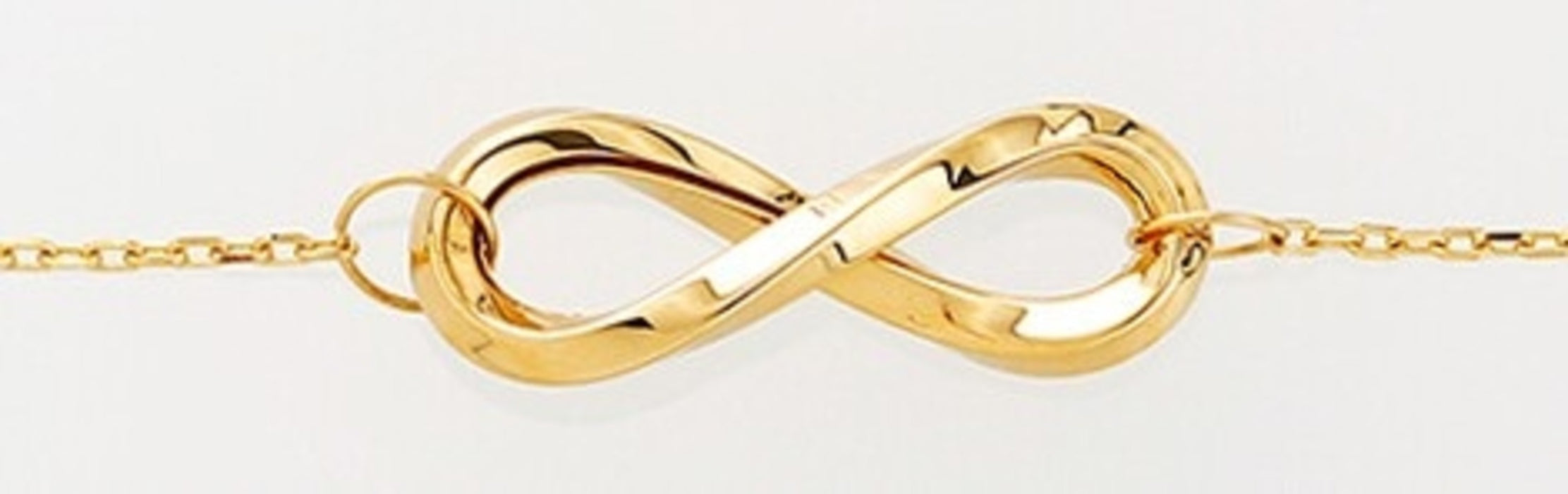 14k Yellow Gold Infinity Figure Eight Chain Bracelet - LooptyHoops