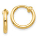 14k Non-Pierced Hoop Earrings, 10mm (2mm tube) - LooptyHoops