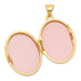 14K Yellow Gold Scrolled Floral Oval Locket Pendant, 23mm x 21mm - LooptyHoops