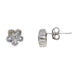 Sterling Silver CZ Rounded Star Stud Earrings (7mm) - LooptyHoops