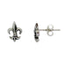 Sterling Silver Fleur-de-lis Stud Earrings (9mm) - LooptyHoops