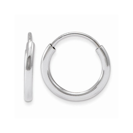 Small Sterling Silver Hinged Continuous Endless Hoop Earrings, 1.25mm Tube - LooptyHoops