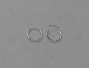 Small Sterling Silver Hinged Continuous Endless Hoop Earrings, 1.25mm Tube - LooptyHoops