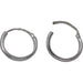 Small Sterling Silver Hinged Continuous Endless Hoop Earrings, 1.25mm Tube - LooptyHoops