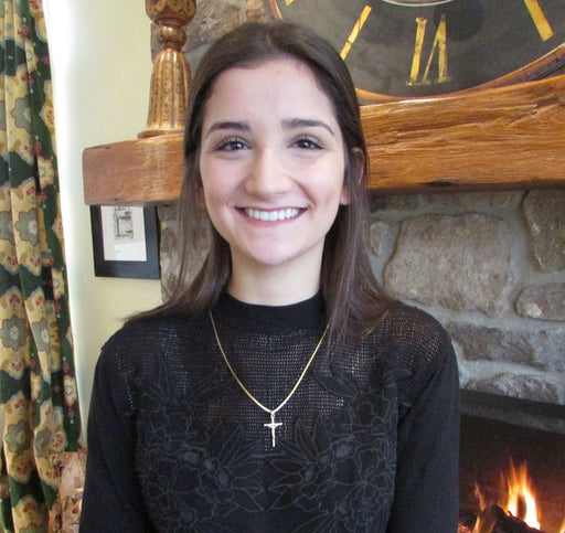 Medium 14K Yellow Gold Crucifix Cross Pendant, 33mm x 20mm - LooptyHoops