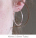 Sterling Silver Hinged Continuous Endless Hoop Earrings, All Sizes - LooptyHoops