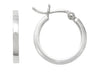 Sterling Silver Square-Tube Click-Down Hoop Earrings (2mm), All Sizes - LooptyHoops