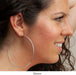 Sterling Silver Hinged Continuous Endless Hoop Earrings, All Sizes - LooptyHoops