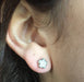 Sterling Silver CZ Rounded Star Stud Earrings (7mm) - LooptyHoops