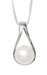 Your Choice: Sterling Silver Freshwater Pearl Post-Back Teardrop Earrings - OR - Matching Freshwater Pearl Pendant & Necklace - OR – Gift Set of All Three - LooptyHoops