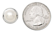 Your Choice: Sterling Silver Classic Freshwater Pearl Stud Earrings - OR - Matching Freshwater Pearl Pendant & Necklace - OR – Gift Set of All Three - LooptyHoops